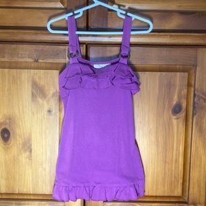 Girls Purple Fancy Tank Top